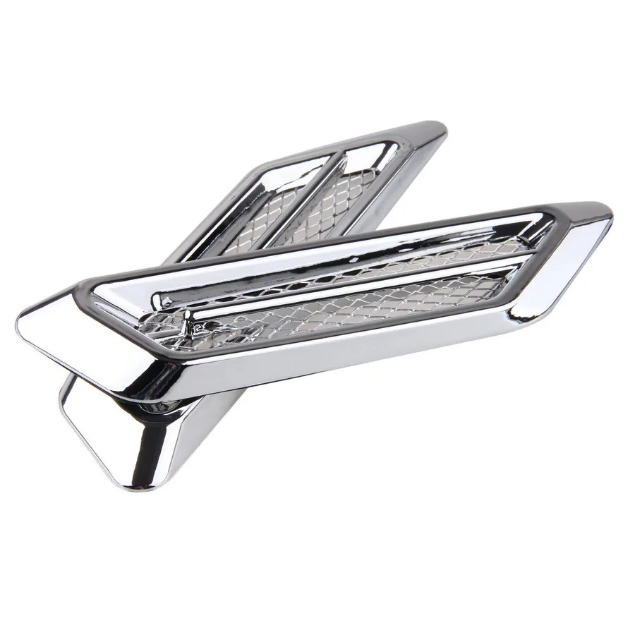 

1Pair Universal Car Air Intake Flow Vent Fender Decoration Stickers Outlet Air Stickers Hole Intake Duct Flow Grille Decoration