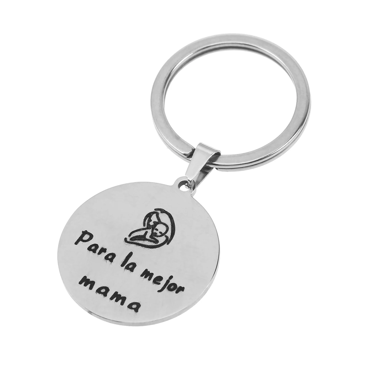 1 шт. Para La Mejor мама брелок день рождения, День благодарения Матери день подарок из нержавеющей стали брелок для ключей мама