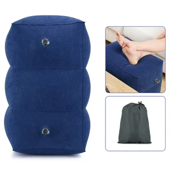 

New Travel Inflatable Foot Sleeping Rest Pillow Adjustable Height Portable Leg Rest Pillow Cushion for Airplane Home Car Office