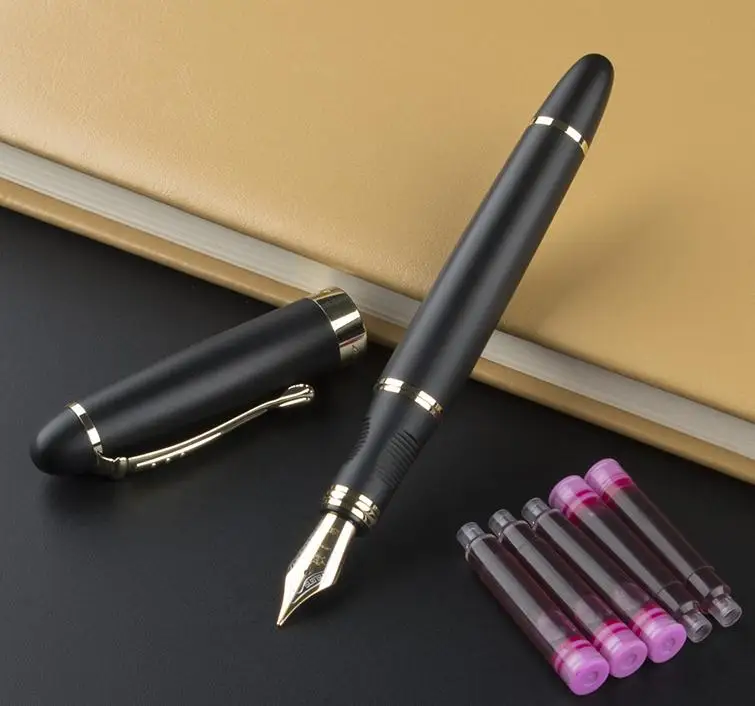 IRAURITA перьевая ручка JINHAO X450 темно-зеленый и золотой 18 KGP 0,7 мм перо с широким основанием полностью металлический синий красный 21 цвет и чернила JINHAO 450 - Цвет: AD
