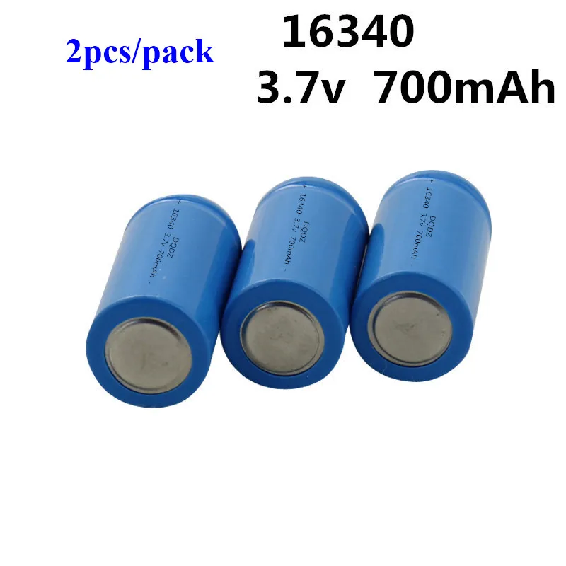 2 шт. CR123A батарея 16340 700mah 3 7 V литий ионная аккумуляторная для светодиодного