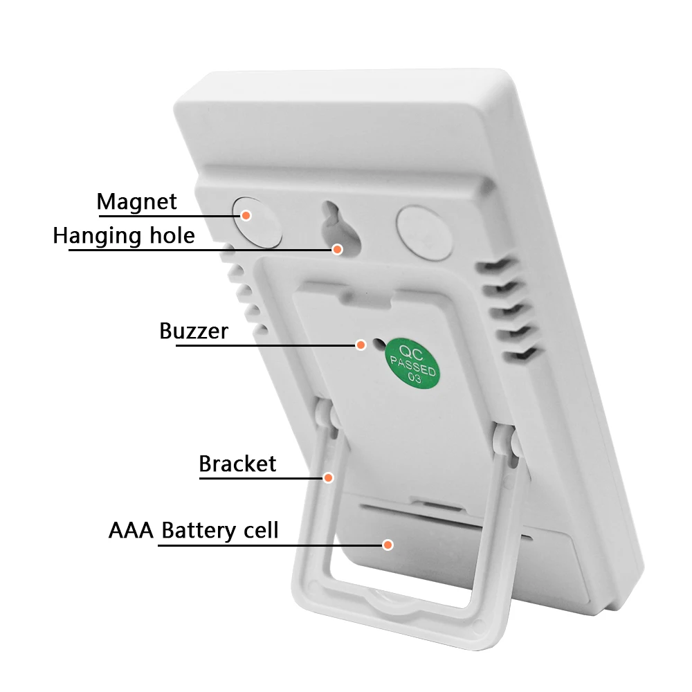 Digital Thermometer Hygrometer Indoor Outdoor Temperature Humidity Meter C/F LCD Display Sensor Probe Weather Station