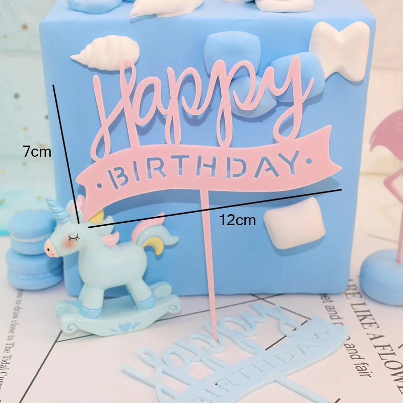 2pcs-lot-Acrylic-Happy-Birthday-Cake-Topper-Pink-Blue-Acrylic-Cupcake-Topper-Flag-For-Birthday-Party (5)