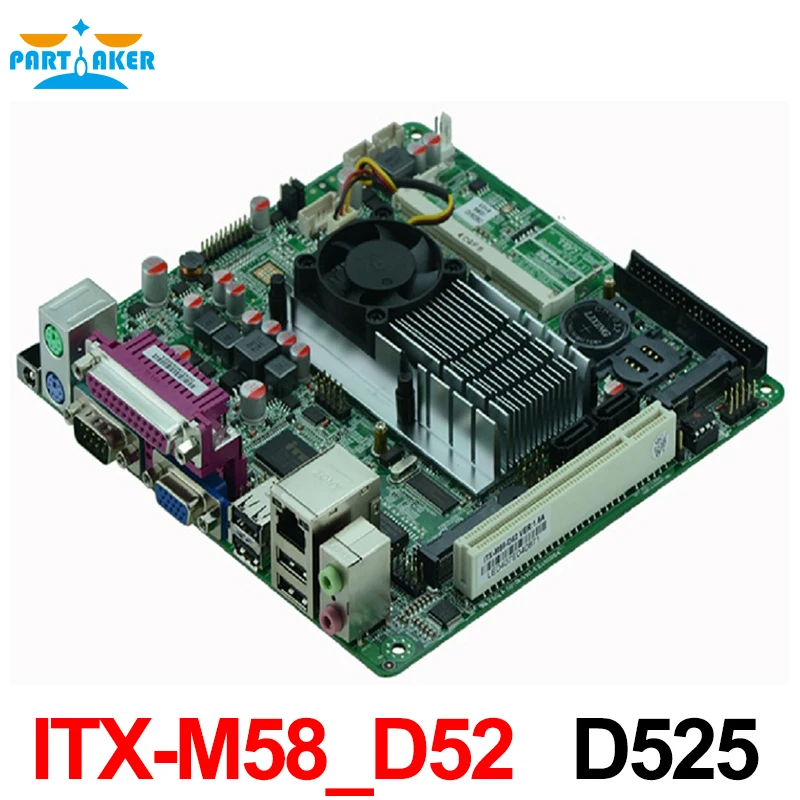 

MINI ITX Industrial mainboard ITX-M58_D52 D525 dual-core 1.8G Processor 1*VGA/LVDS 18 Bit /2*SATAII
