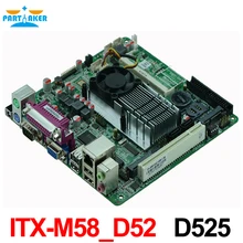 MINI ITX Industrial mainboard ITX M58 D52 D525 dual core 1 8G Processor 1 VGA LVDS