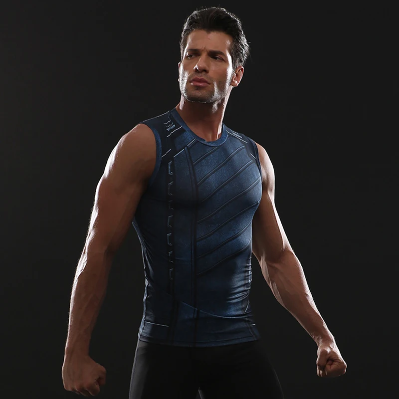 

Winter Soldier 3D Printed T shirts Men Compression Shirt Cosplay Costume Clothing 2018 Summer Character Comics Tops For Male
