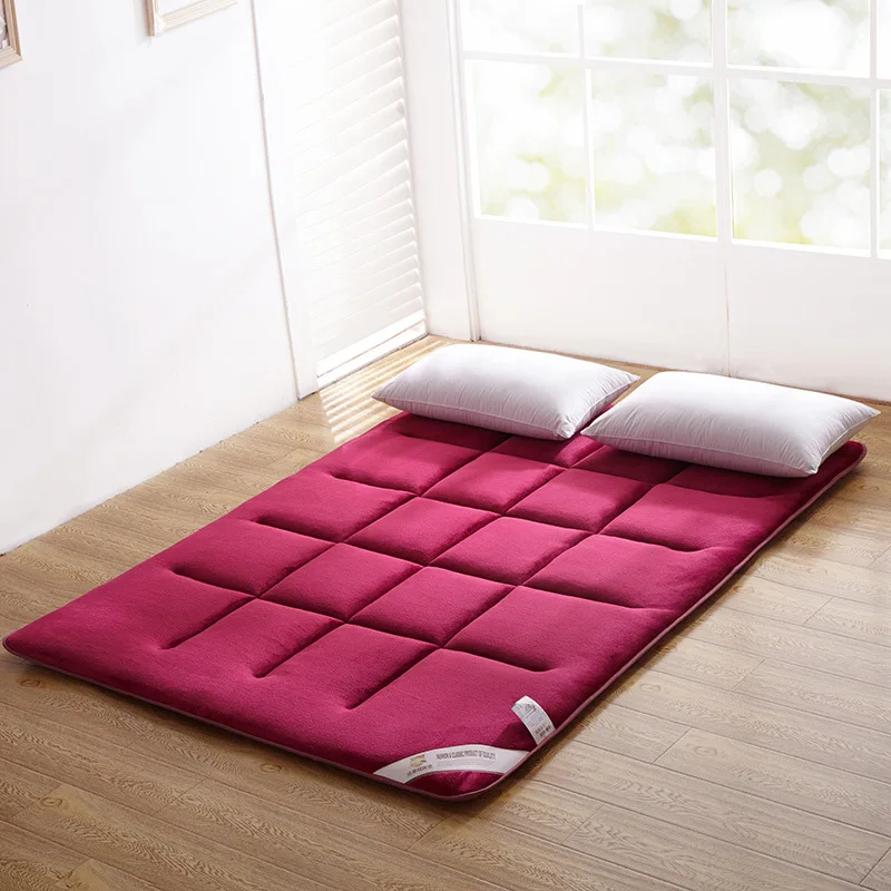

Winter Soft Bedroom Bed Mattress Flannel Sleeping Pad Yoga Sport Cushion Baby Play Game Mat Tatami Carpet