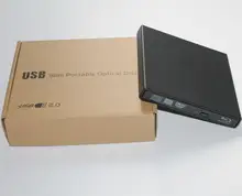 Black slim USB 2.0 External BD Blu Ray DVD RW DVD DL CD RW Drive Writer Burner For WINDOWS XP/7/8/10 Mac Desktop Laptop