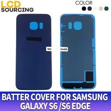Крышка батареи для samsung Galaxy S6 edge G925 Задняя стеклянная крышка корпуса батареи Замена для S6 edge plus G928 Чехлы для батарей