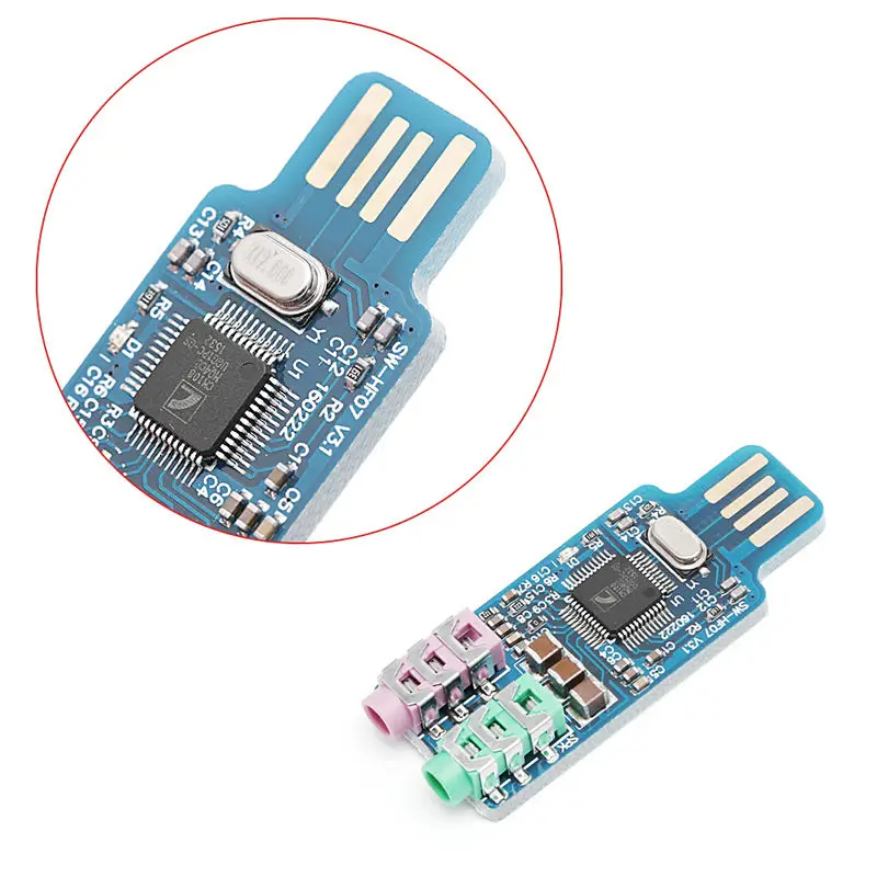 

High Quality CM108 USB Drive Free Sound Card Laptop Computer External Sound Card Module New