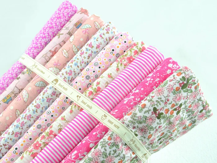 50CMx50CM 9 Designs Assorted &quotCute Pink&quot Cotton Fabric Fat Quaters Tilda cloth Quilting scrapbooking Patchwork W3B5 1|designer cloths|cotton