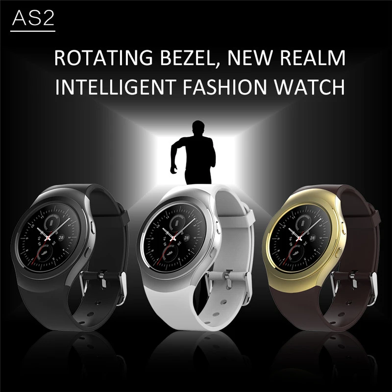 

Rotating Bezel Clock Smart Watch AS2 With Heart Rate Bluetooth Smartwatch For iOS Android PK Samsung Gear S3 HUAWEI watch 2 KW88