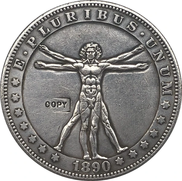 Хобо никель 1890-CC сша Морган доллар Монета КОПИЯ Тип 108 | Дом и сад
