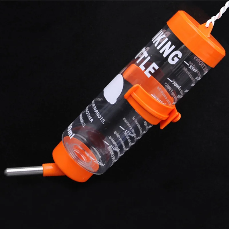 1pc Pet Rabbit Hamster Water Drinking Hanging Bottle 250ml Plastic Rabbit Water Feeder for Small Pet