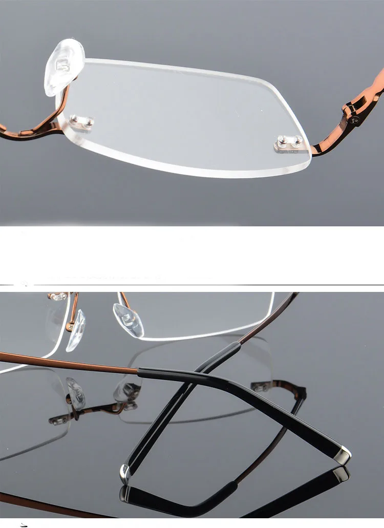 EOOUOOE, фирменный дизайн, титановые мужские очки без оправы, прописные очки, очки Gafas Opticas Glasse, оправа Oculos de grau masculino