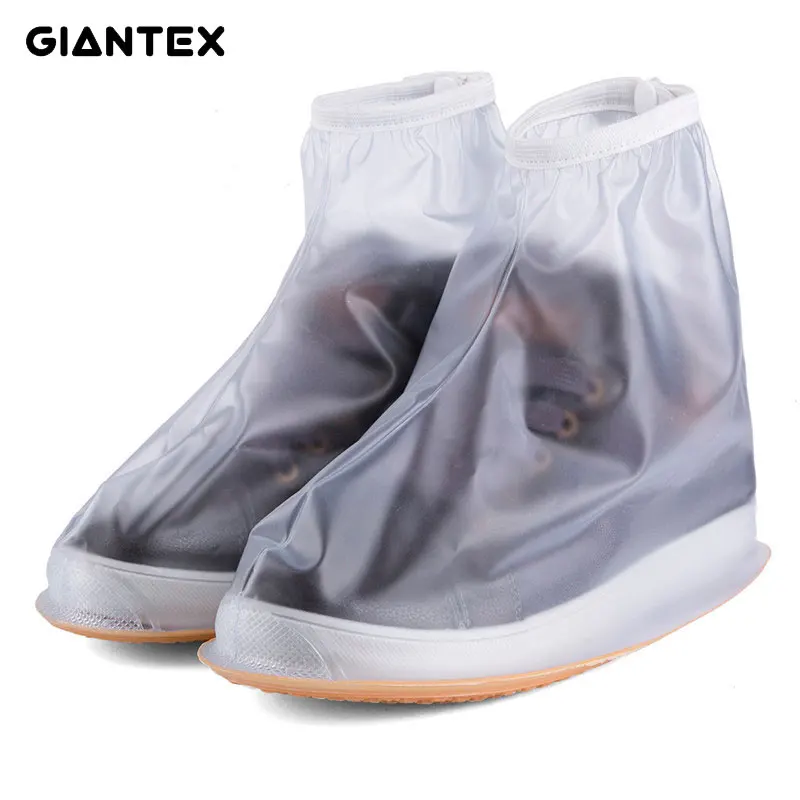 GIANTEX Men Women's Rain Waterproof Flat Ankle Boots Cover Heels Boots
