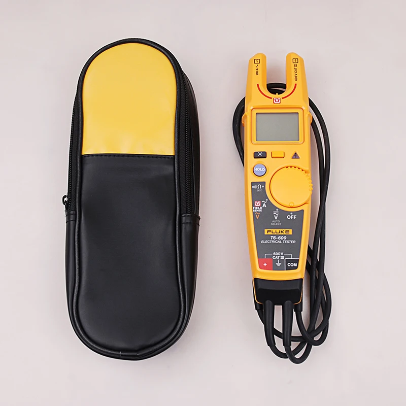

Fluke T6-600 Clamp Continuity Current Electrical Tester Non-contact Voltage Clamp Meter + Soft Case Carrying Bag