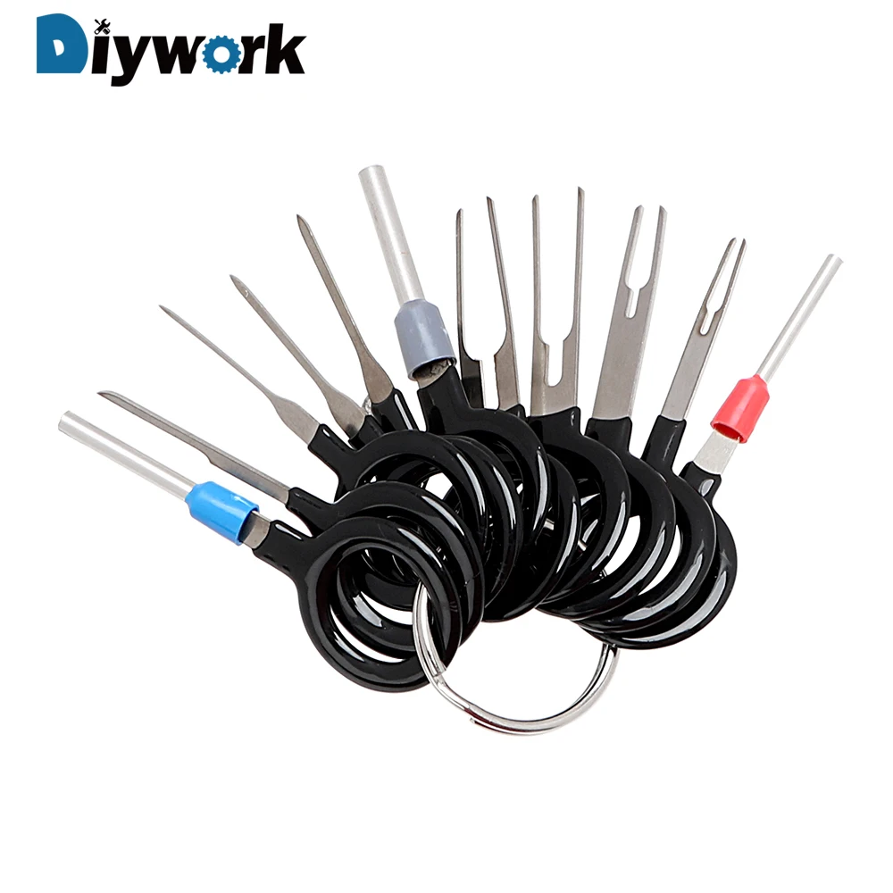 

DIYWORK 11Pcs/set Extractor Kit Car Electrical Wiring Crimp Connector Pin Terminal Removal Tools Car Repair Hand Tool Set