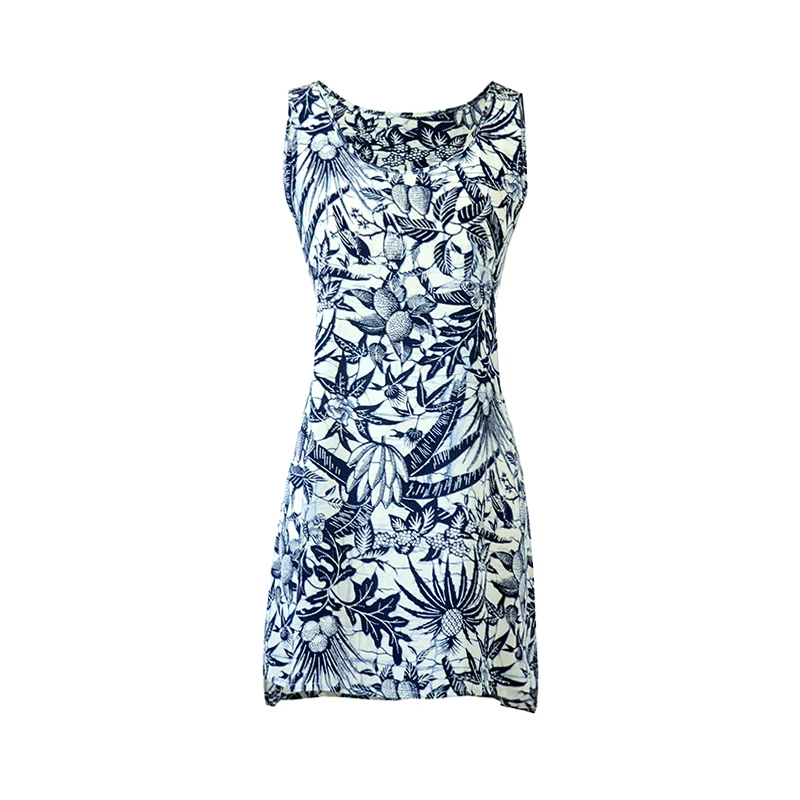 2017 Summer Pure Silk Print Dress 100 Mulberry Silk Plus Size Women