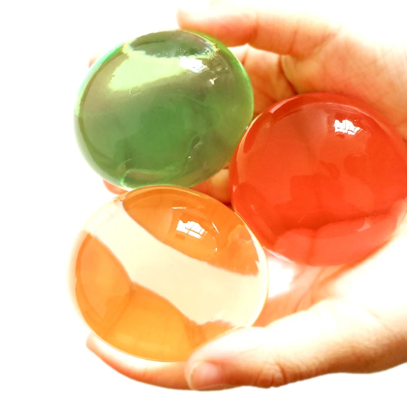 80pcs 30 50mm Pearl Shaped Soft Crystal Soil Grow Magic Jelly Ball