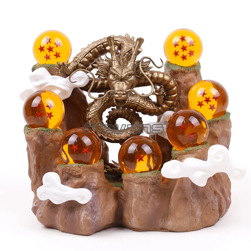 Dragon Ball Z Shenron& горный стенд и 7 хрустальных шариков ПВХ фигурка Коллекционная модель набор игрушек 6 типов