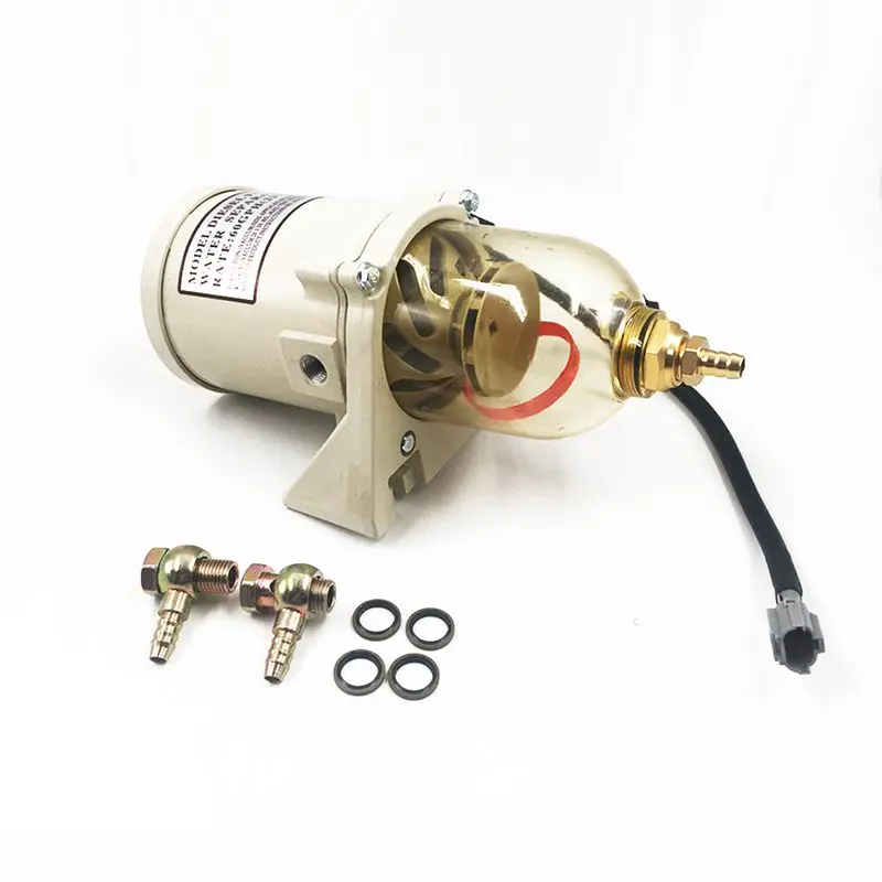 

500FG 500FH Marine Engine Fuel Water Separator Filter Turbine Diesel Filter with Heating Tube and 2010PM Racor+Heater+joint