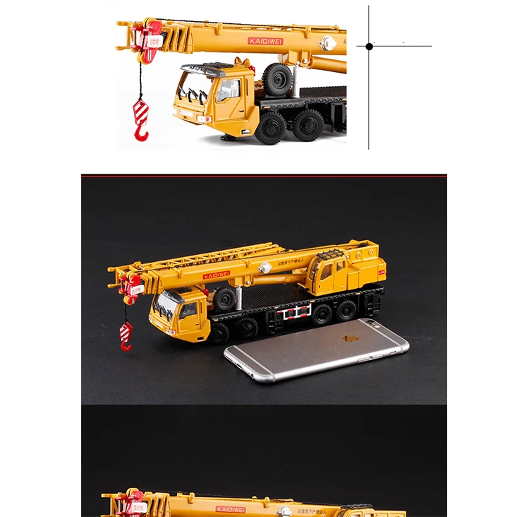 Мега подъемная машинка литая под давлением модель с 4 передним колесом рулевая тяга вращающаяся на 360 градусов Рабочая платформа кран детские игрушки