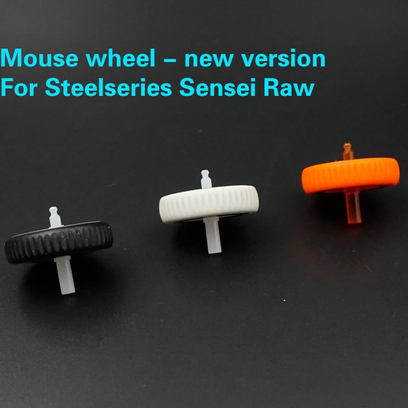 Фото Колесо для мыши для SteelSeries сэнсэй сырой XAI KANA V1 V2 SS, матовое колесо, колеса белого, оранжевого, черного цветов, аксессуары для колес №2