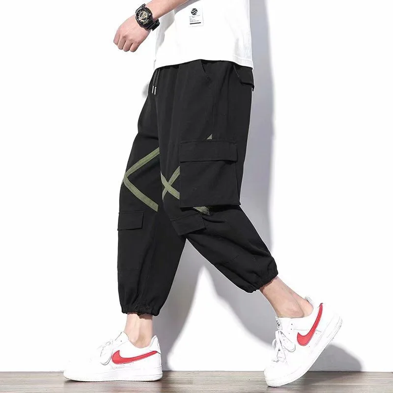 

2019 new fashion harem pants men's street style beam foot jogging pants men's casual loose harem pants men
