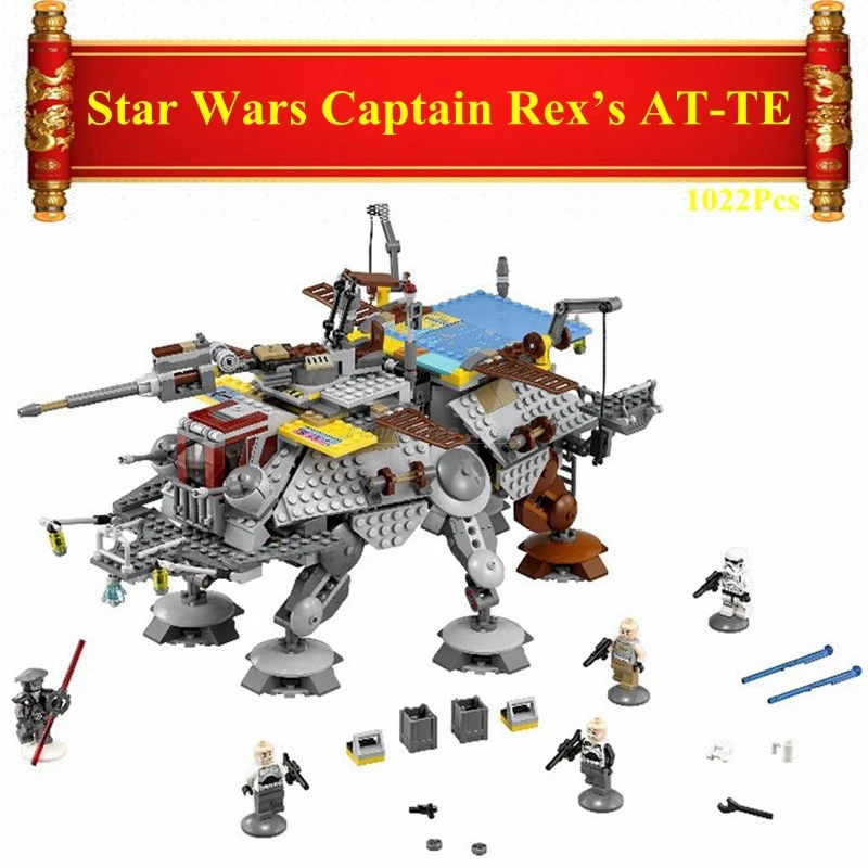 

Happy Birthday Gifts Compatible Legoing Star Wars Captain Rex's AT-TE 1022Pcs Model Building Blocks Toys for Children Legoing