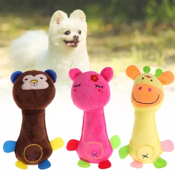 

Pet Toy Cat Dog Squeaky Plush Soft Chew Bite Stuffed Pig Monkey Deer Funny Toys Pet Products Gift C42