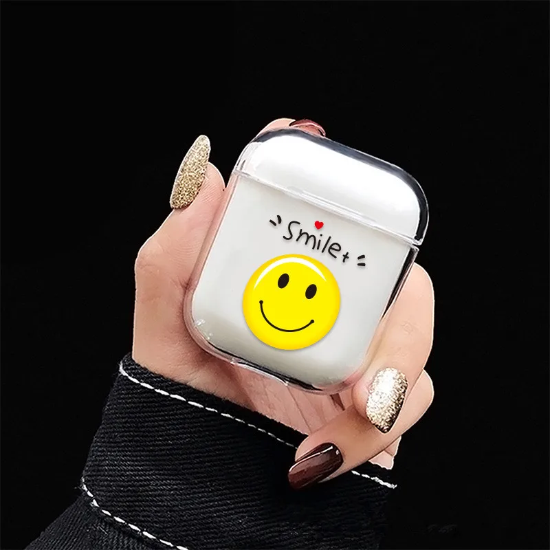 1pc Transparent Earphone Cases For Apple AirPods 2 Charging Box Cute Cartoon Cactus Hard PC Crystal Cover Bag For Airpods Cases