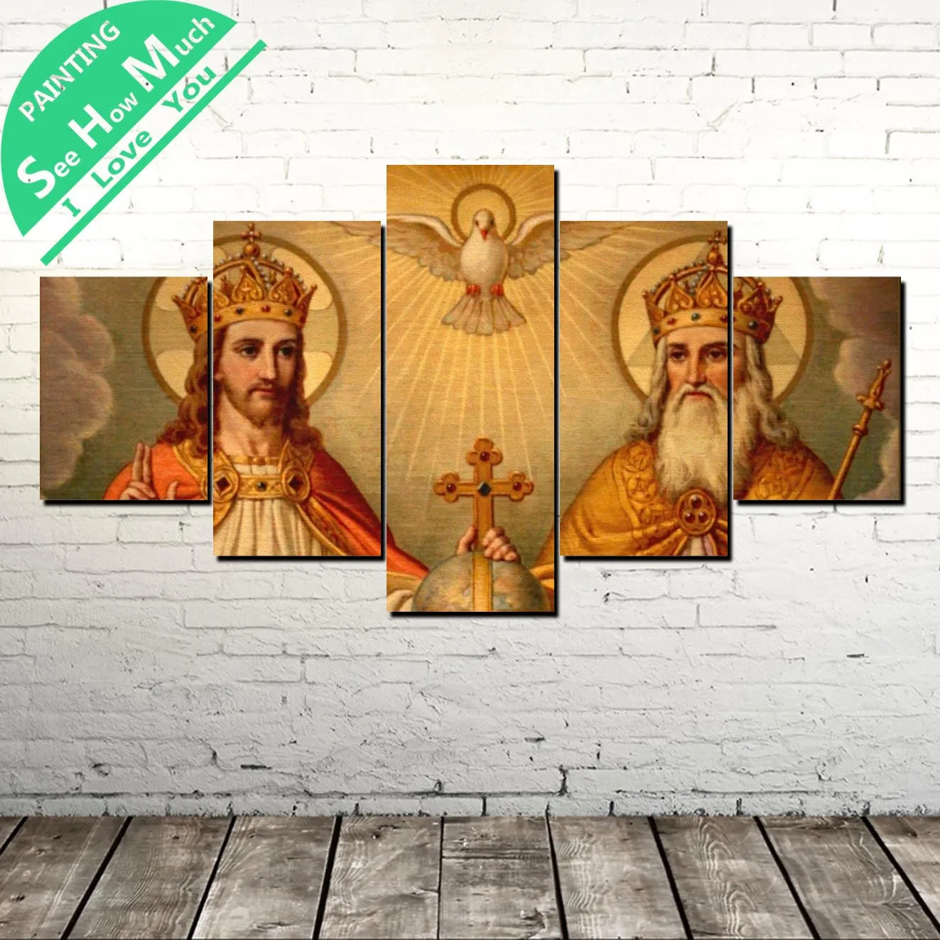 Лучший! 5 Шт. Святая Троица Современного Искусства Wall Art Холст Плакат и Печать Холст Картины Декоративная