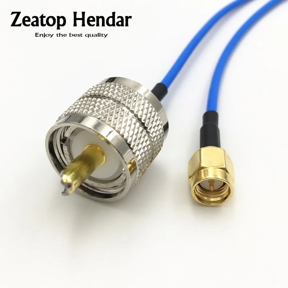 

1Pcs Blue RG316 Cable UHF PL259 Male Jack to SMA Male Plug Straight RF Coaxial Jumper Pigtail Wire 10CM 15CM 20CM 30CM 50CM 1M