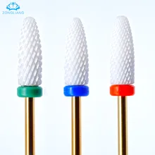 Керамические фрезы для ногтей для маникюра, педикюра, аппарат для удаления лака для ногтей, Длинный Факел, электрические биты для ногтей