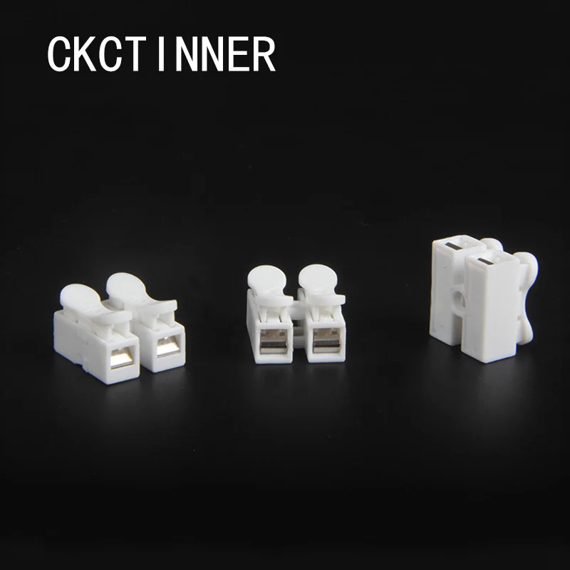 

10pcs CH-2 Press Type Electric Connection Quick Wiring Terminal for LED Lighting