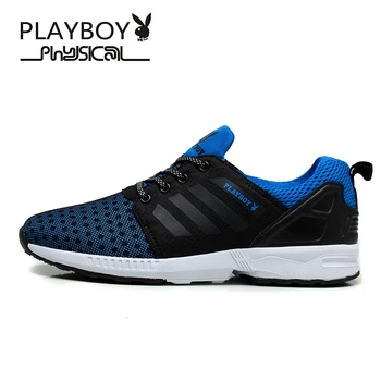 

PLAYBOY Hot Sale Men Shoes 2016 New Fashion Flats Men Casual Shoes Lace Up Nubuck Leather Men's Breathable Shoes Big Size 39-45