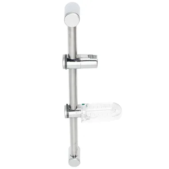 

Shower Kit Adjustable Riser Slide Rail Bar Kit Hose Bracket Round Head Chrome