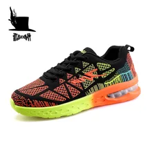 Air Cushion Running Shoes Flywire Men Sneakers Breathable Lightweight Sport Running Shoes Outdoor Jogging Walking Athletic Shoes