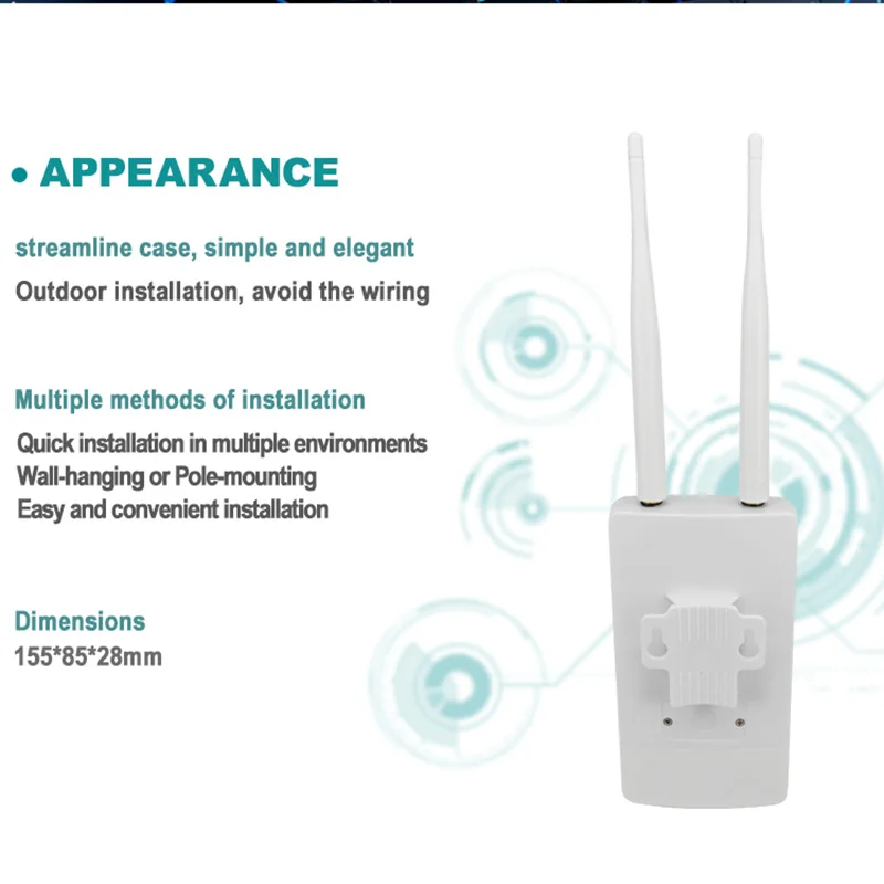 TIANJIE wodoodporny zewnętrzny Router 4G CPE 150 mb/s routery CAT4 LTE 3G/4G karta SIM Router wi-fi do kamery IP/poza zasięgiem WiFi 4 TIANJIE wodoodporny zewnętrzny Router 4G CPE 150 mb/s routery CAT4 LTE 3G/4G karta SIM Router wi-fi do kamery IP/poza zasięgiem WiFi 4