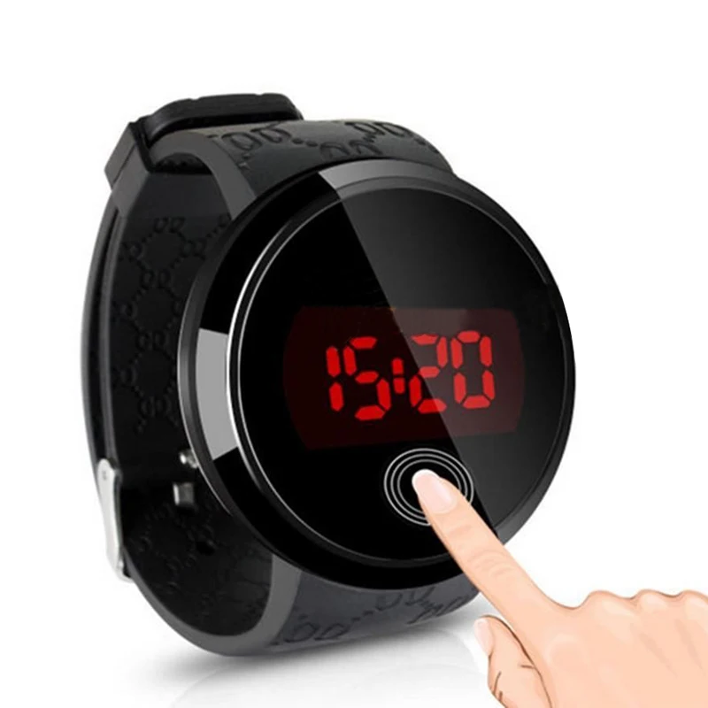 Koop Mode Eenvoudige Touch Screen LED Horloge Mannen