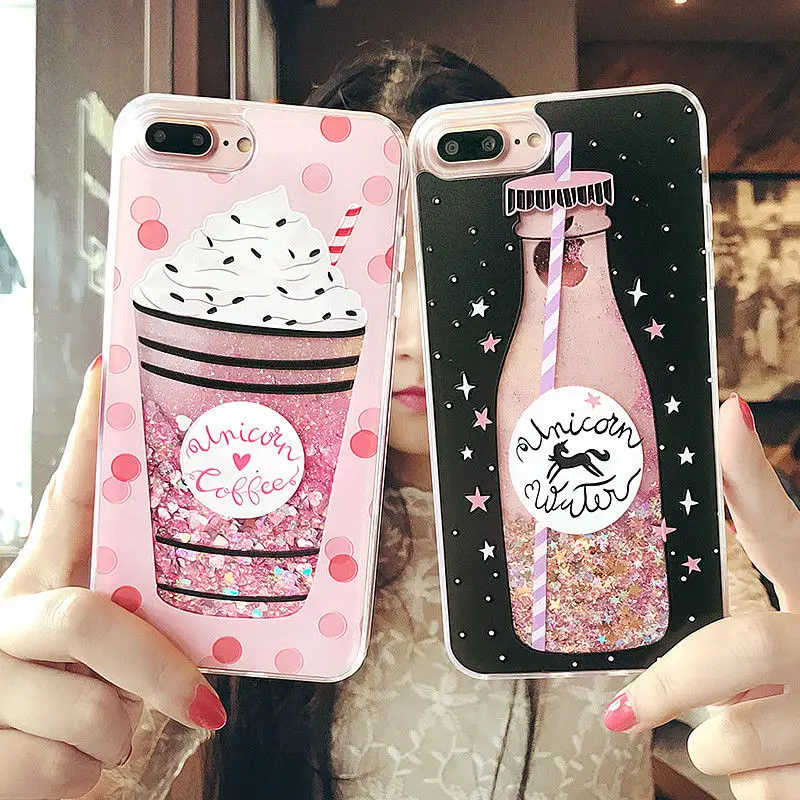 Dynamic Liquid Quicksand case back Cover phone For iphone 6/6Plus/7/8 4.7&quot Cheap Case |