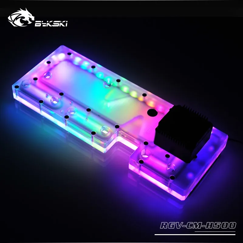 BYKSKI Acrylic Board Water Channel Solution use for CoolerMaster H500M/500P Computer Case for CPU a