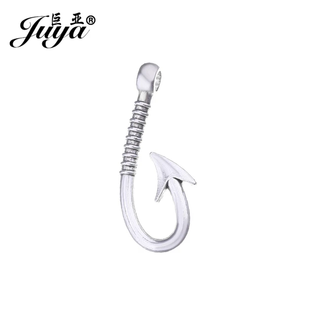 JUYA 6pcs/lot Fish Hooks Anchor Charms Pendant Bracelet Necklace Jewelry  Making DIY Handmade AO0658 - AliExpress