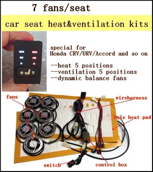 

7 fans/ seat,car seat ventilation kits for Honda Accord/CRV/URV and so on,with Dynamic balance fans