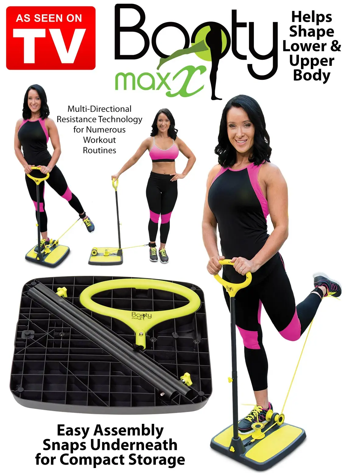 

Booty Maxx Highly Targeted Muscle Toning Resistance Moves Multi-Directional Resistance Beach Booty-Made Shapes Lifts Your Booty