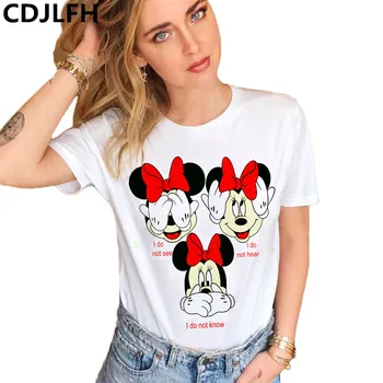 

CDJLFH Women Summer 2018 Vogue White Kawaii Clothes Top Shirts Tee Shirt Femme Plus Size Womens Tops And Blouses Casual Blouse