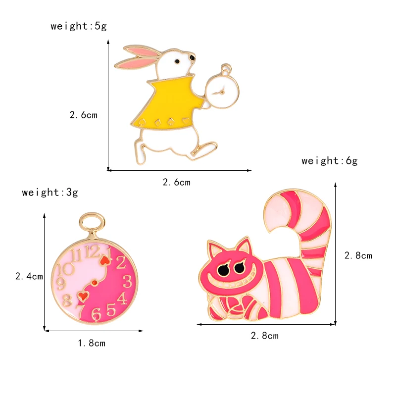 14 шт./компл. сказка эмаль брошь Алиса приключения в стране чудес джинсовая одежда булавка Кнопка значок мультфильм ювелирные изделия подарок для девочек