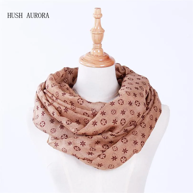 

Hot Sale Europe New Fashion Womens Black White Classic Prints Ladies Soft Infinity Ring Scarves