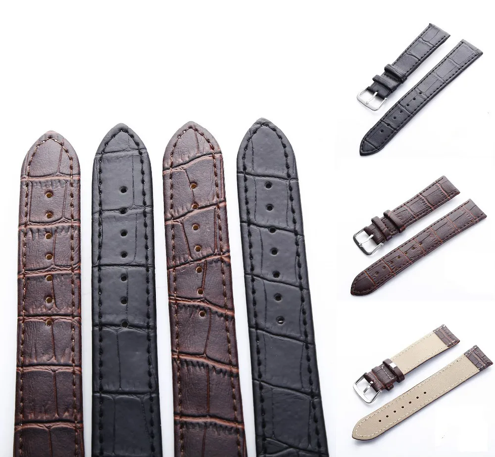 

2017 New Soft Durable Watch Accessories Watches Bracelet Belt Genuine Leather Band Watch Strap 20mm Watchbands Free Shiping